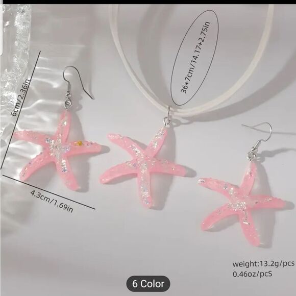 ❤ Starfish Pink Jewelry Set - Picture 2 of 5